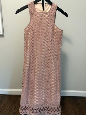 white lace crochet high neck midi dress Agnes Strapless Crochet Maxi Dress in White By DISSH
